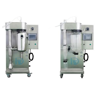 مجفف رذاذ الفراغ بدرجة حرارة منخفضة مع درجة حرارة مدخل هواء 30~300 درجة مئوية وقدرة تبخير 1 كجم/ساعة للاستخدام المختبري