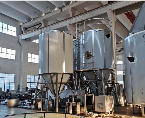 آلة تجفيف الرش بدرجة حرارة منخفضة كفاءة التجفيف 70% مقاومة للانفجار