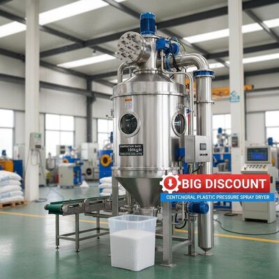 توفير الطاقة وبخصم كبير 100 كجم/ساعة مجفف رذاذ الضغط البلاستيكي بالطرد المركزي