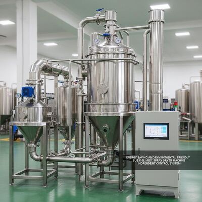 توفير الطاقة وصديقة للبيئة SUS316L آلة تجفيف رذاذ الحليب نظام تحكم مستقل